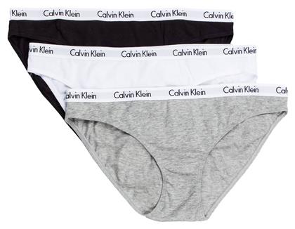 Βαμβακερά Γυναικεία Slip 3Pack Black/White/Grey Calvin Klein