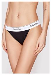Βαμβακερό Γυναικείο String Μαύρο Calvin Klein