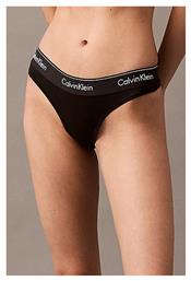 Βαμβακερό Γυναικείο String Μαύρο Calvin Klein