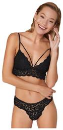 Δαντελένιο Σετ Εσωρούχων Bralette με Brazil Μαύρο Henna 557 Cansoy