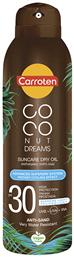 Coconut Dreams Αδιάβροχο Αντηλιακό Λάδι για το Σώμα SPF30 σε Spray 150ml Carroten