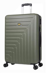 Μεσαία Βαλίτσα Ταξιδίου Σκληρή Χακί με 4 Ρόδες Ύψους 67.5εκ. CAT