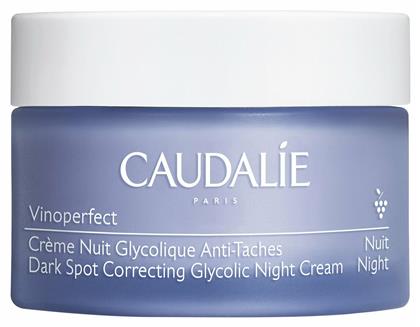 Vinoperfect Glycolic Κρέμα Προσώπου Νυκτός για Ενυδάτωση, Πανάδες & Λεύκανση 50ml Caudalie