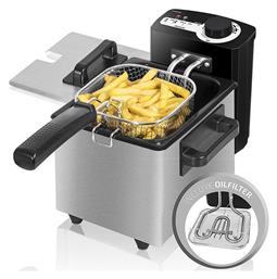 CleanFry Φριτέζα Λαδιού με Αποσπώμενο Κάδο 1.5lt Ασημί Cecotec από το Plus4u