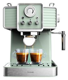 Express Power Espresso 20 Traditional Αυτόματη Μηχανή Espresso 1350W Πίεσης 20bar Light Green Cecotec