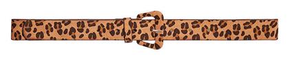 Γυναικεία Ζώνη Λεοπάρ Σουέντ Μπεζ Σκούρο Celestino
