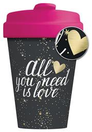 Κούπα All You Need Is Love Gold Μπαμπού 400ml Chic Mic