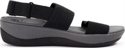 Clarks Arla Jacory Δερμάτινα Ανατομικά Σανδάλια σε Μαύρο Χρώμα από το Modivo
