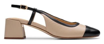 Δερμάτινες Γόβες με Λουράκι Μπεζ Clarks