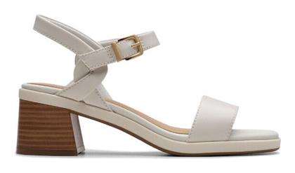 Sandal Δερμάτινα Πέδιλα Λευκά Clarks