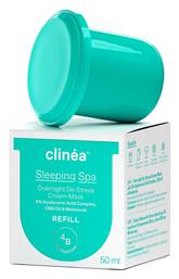 Sleeping Spa Overnight De-Stress Refill Ενυδατική Κρέμα Νυκτός 50ml Clinea