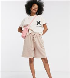 COLLUSION Unisex oversized washed shorts-Brown από το Asos