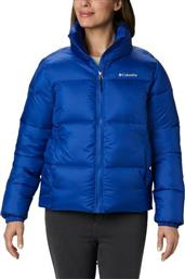 Columbia Puffect Κοντό Γυναικείο Puffer Μπουφάν για Χειμώνα Μπλε από το MybrandShoes