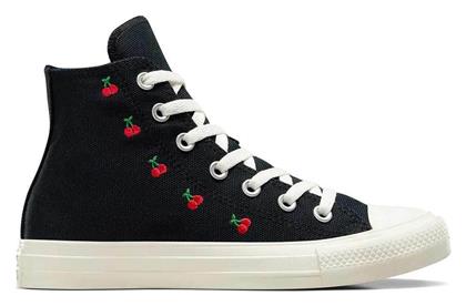 Chuck Taylor All Star Cherries Γυναικεία Μποτάκια Μαύρα Converse