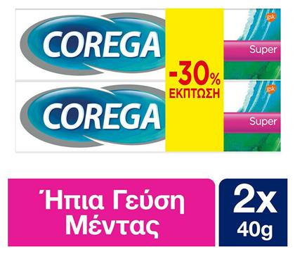 3D Hold Super Στερεωτική Κρέμα Τεχνητής Οδοντοστοιχίας 2x40gr Corega