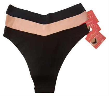 Γυναικεία Brazil 3Pack χωρίς Ραφές Black/Pink CottonHill