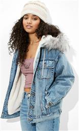 Cozy Sherpa-Lined Denim Jacket - 0383-3033-936 - Μπλε από το Notos