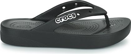 Crocs Classic Flip Σαγιονάρες με Πλατφόρμα σε Μαύρο Χρώμα από το Modivo