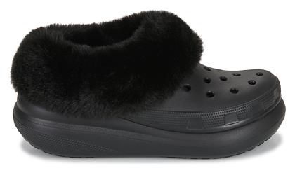 Furever Crush Κλειστές Παντόφλες με Γούνα Μαύρες Crocs από το SerafinoShoes