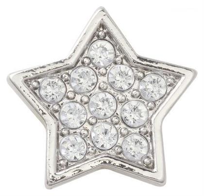 Jibbitz Παπουτσιού Silver Star από Ασήμι Λευκό Crocs