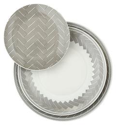 Plaza Σερβίτσιο Πιάτων από Πορσελάνη Cryspo Trio