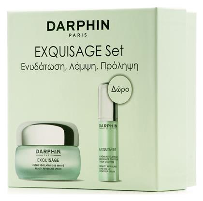 Exquisage Σετ Περιποίησης για Αντιγήρανση & Λάμψη με Lip Balm , Κρέμα Ματιών & Κρέμα Προσώπου 50ml Darphin