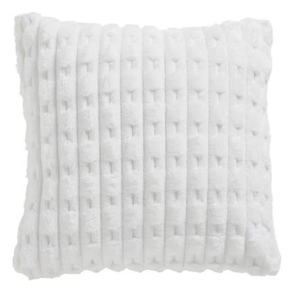 Μαξιλάρι Καναπέ 1176 Fleece White 40x40εκ. Das Home