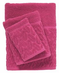 Σετ Πετσέτες Μπάνιου 3τμχ 0786 Fuschia Βάρους 550gr/m² Das Home