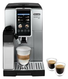 ECAM380.85.SB Αυτόματη Μηχανή Espresso 1450W Πίεσης 15bar για Cappuccino με Μύλο Άλεσης Ασημί De'Longhi