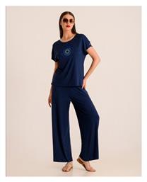 Derpouli Γυναικείο Υφασμάτινο Παντελόνι Μπλε από το Karakikes