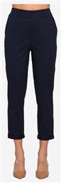 Derpouli Γυναικείο Ψηλόμεσο Βαμβακερό Παντελόνι με Λάστιχο Μπλε