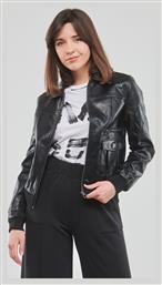 Dallas Δερμάτινο Γυναικείο Biker Jacket Μαύρο Desigual