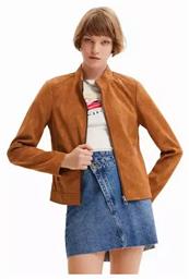 Detroit Γυναικείο Suede Biker Jacket Camel Desigual