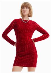 Mini All Day Φόρεμα Μακρυμάνικο Κόκκινο Desigual από το Modivo