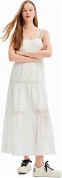 Desigual Mini Καλοκαιρινό All Day Φόρεμα Αμάνικο Λευκό από το Modivo