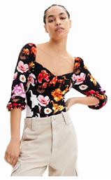 Veneze Γυναικείο Κορμάκι Black Floral Desigual