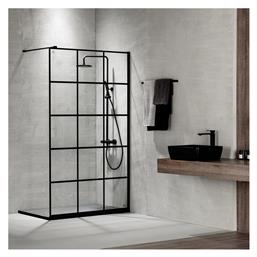 Iwis Decor Walk-in Διαχωριστικό Ντουζιέρας 117-119x200cm Clean Glass Black Matt Devon