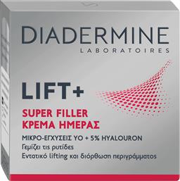 Lift+ Super Filler 24ωρη Κρέμα Προσώπου Ημέρας για Ενυδάτωση, Αντιγήρανση & Σύσφιξη με Υαλουρονικό Οξύ 50ml Diadermine