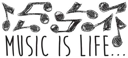 Διακοσμητικό Αυτοκόλλητο Τοίχου Music 1τμχ 45x35εκ. Ango