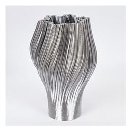 Διακοσμητικό Βάζο Πορσελάνης Ασημί 19.5x19.5x30cm - Estheti