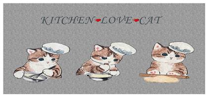 Kitten 264 Χαλάκι Κουζίνας Διάδρομος με Αντιολισθητικό Υπόστρωμα Multi 67x150εκ. Dimcol