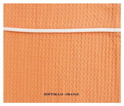 Solid Κουβέρτα Πικέ Υπέρδιπλη 230x260εκ. Πορτοκαλί Dimcol από το 24home
