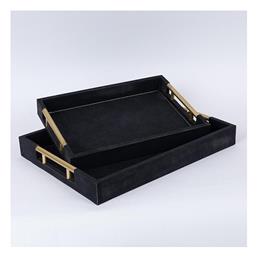Δισκοi Σετ 2τμχ Pu Μαυρο 40x30x4.5 34x24x5.5cm 13085 752-16106 - Estheti