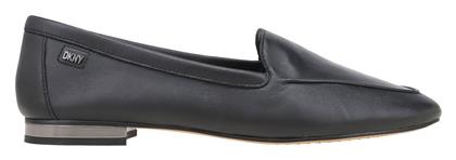 Δερμάτινα Γυναικεία Loafers σε Μαύρο Χρώμα DKNY