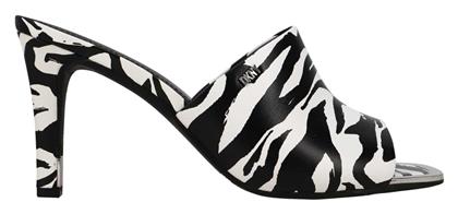 Mules με Χοντρό Ψηλό Τακούνι Black/White DKNY από το Z-mall