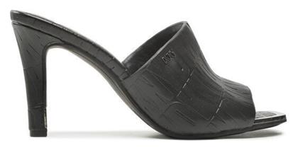 Mules με Λεπτό Ψηλό Τακούνι σε Μαύρο Χρώμα DKNY