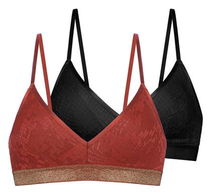 Vera Coral/Black Γυναικείο Bralette Σουτιέν Dorina