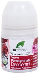 Dr.Organic Pomegranate Pomegranate Αποσμητικό σε Roll-On Χωρίς Αλουμίνιο 50ml - Dr Organic