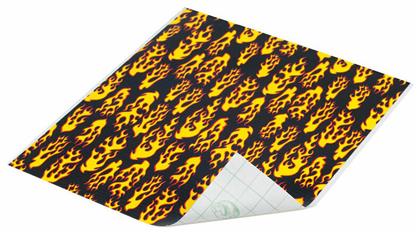 Αυτοκόλλητο Διακόοσμητικό Φύλλο Tape Sheets 1τμχ Burnin Flames 21x25,4εκ. Duck