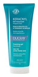 Keracnyl Gel Καθαρισμού Προσώπου 200ml Ducray